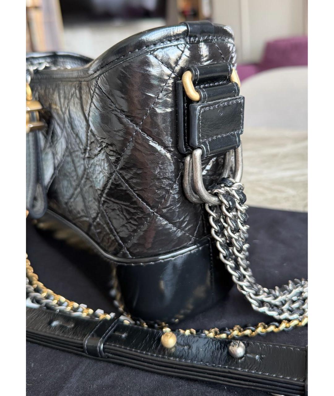CHANEL Черная кожаная сумка через плечо, фото 4