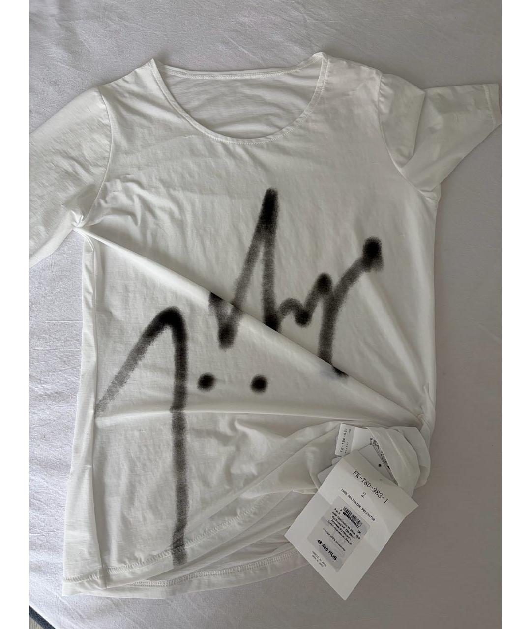 YOHJI YAMAMOTO Белая полиэстеровая футболка, фото 2