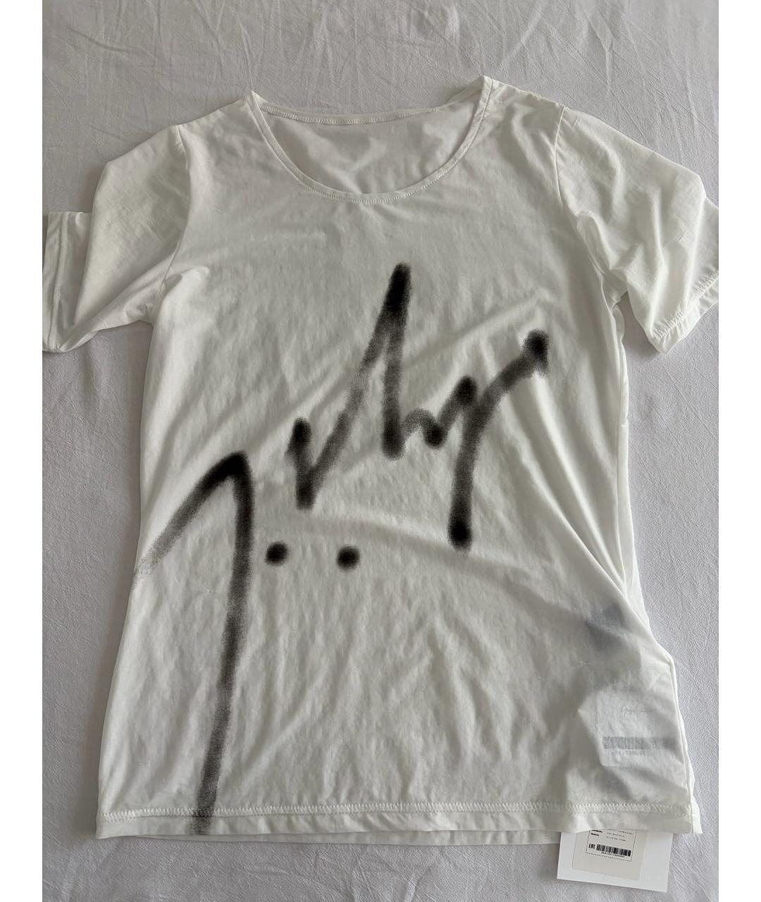 YOHJI YAMAMOTO Белая полиэстеровая футболка, фото 3