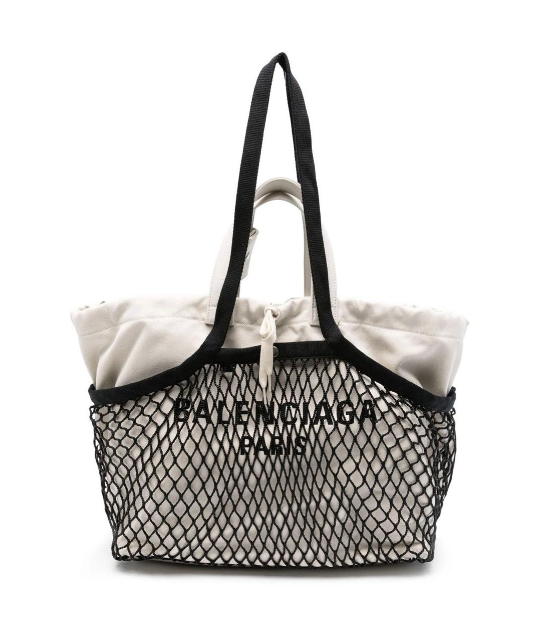 BALENCIAGA Черная хлопковая сумка тоут, фото 1