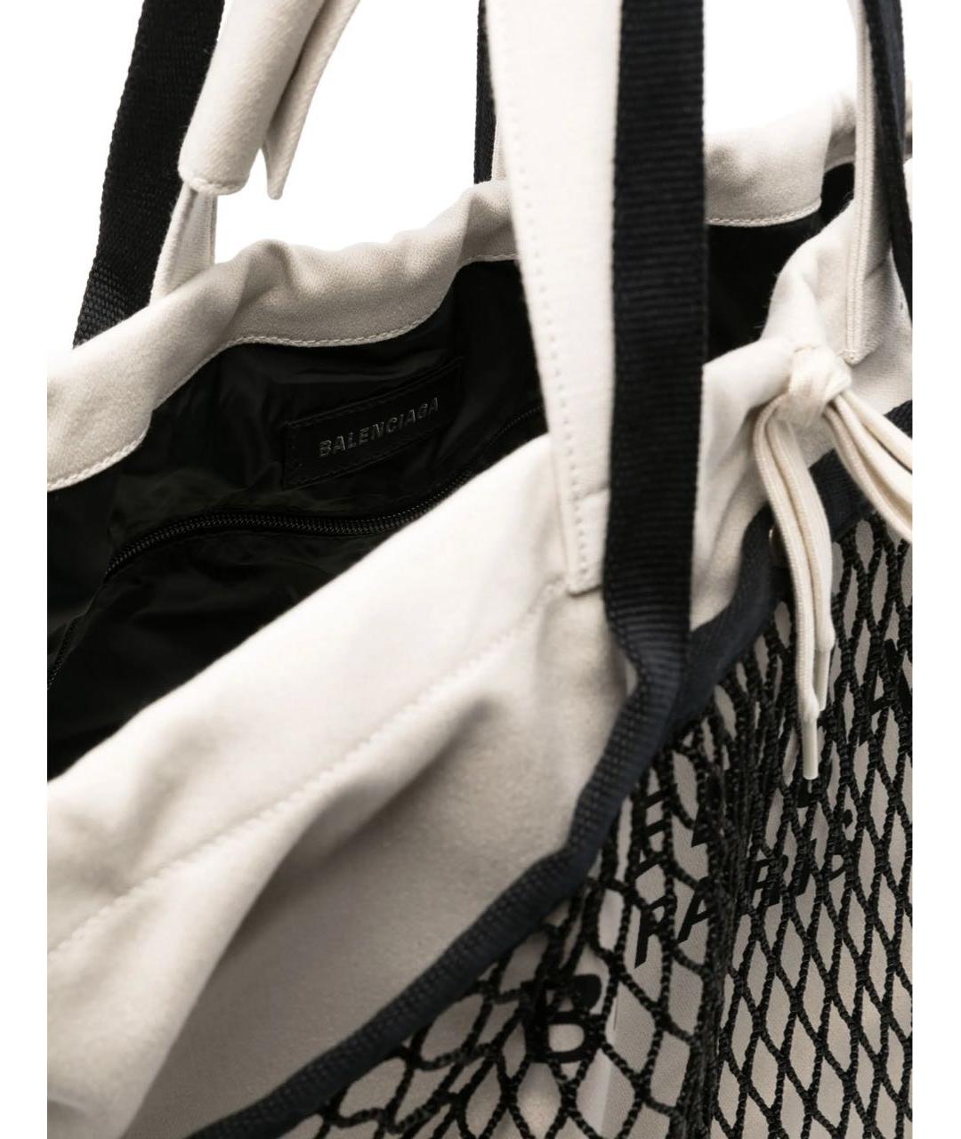 BALENCIAGA Черная хлопковая сумка тоут, фото 4
