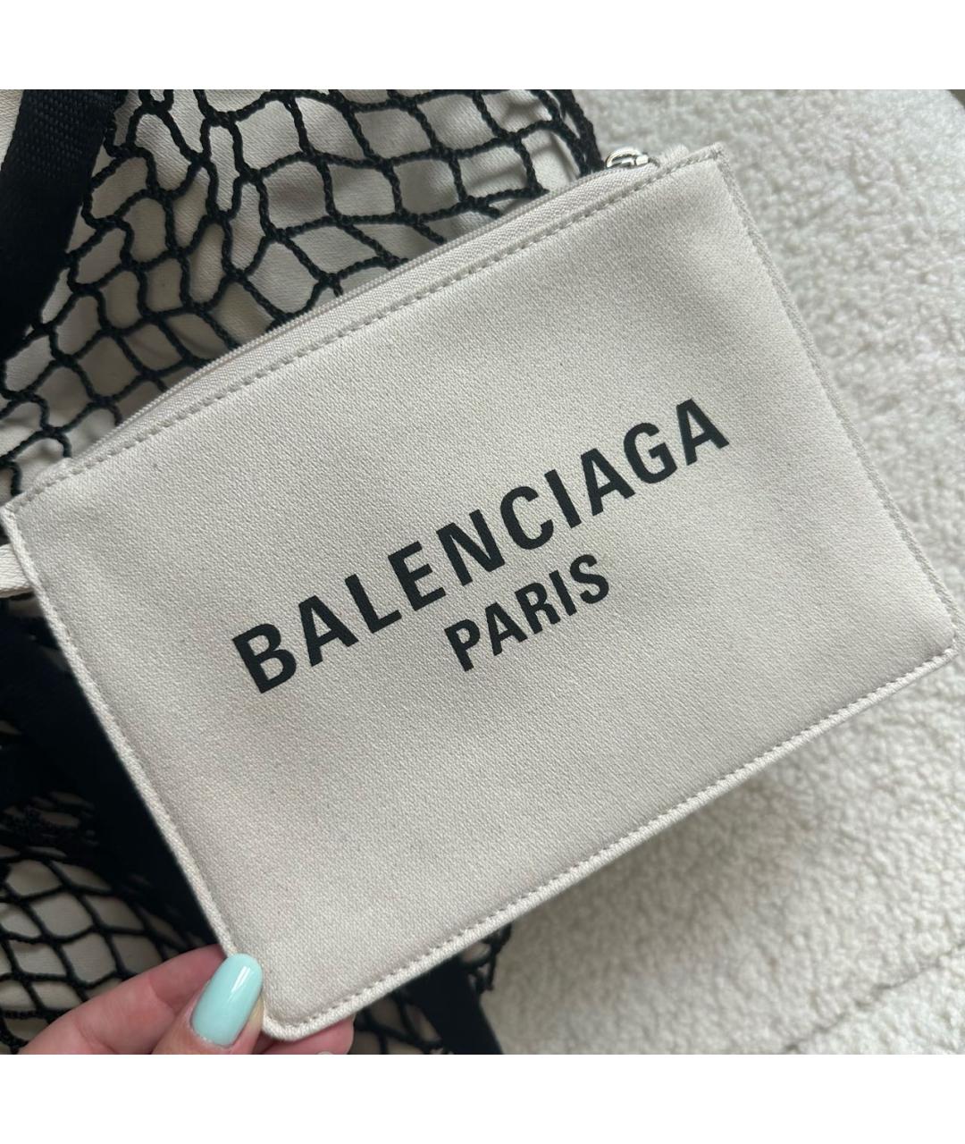 BALENCIAGA Черная хлопковая сумка тоут, фото 7