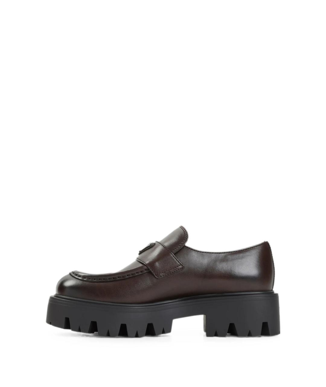 PRADA Коричневые кожаные лоферы, фото 3