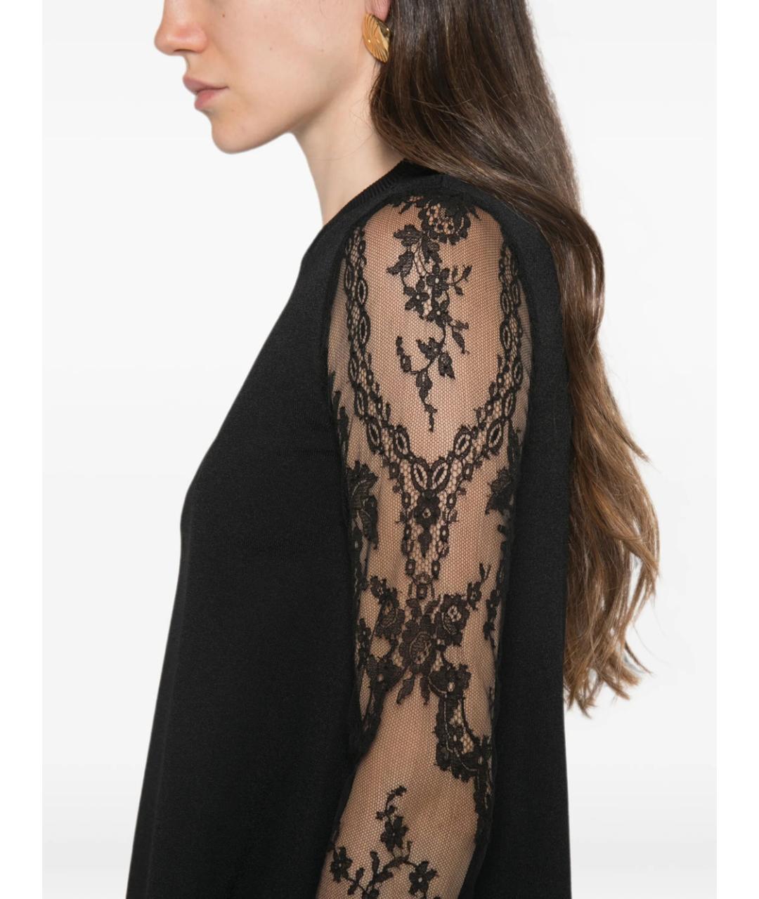 VALENTINO Черное вискозное коктейльное платье, фото 2