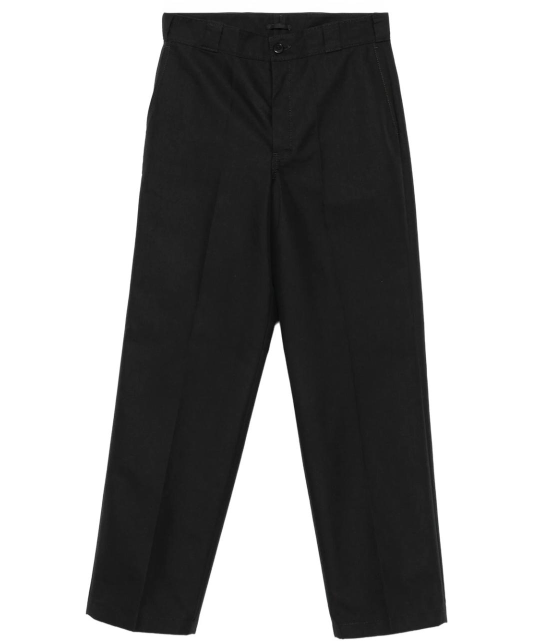 PRADA Черные хлопковые повседневные брюки, фото 1