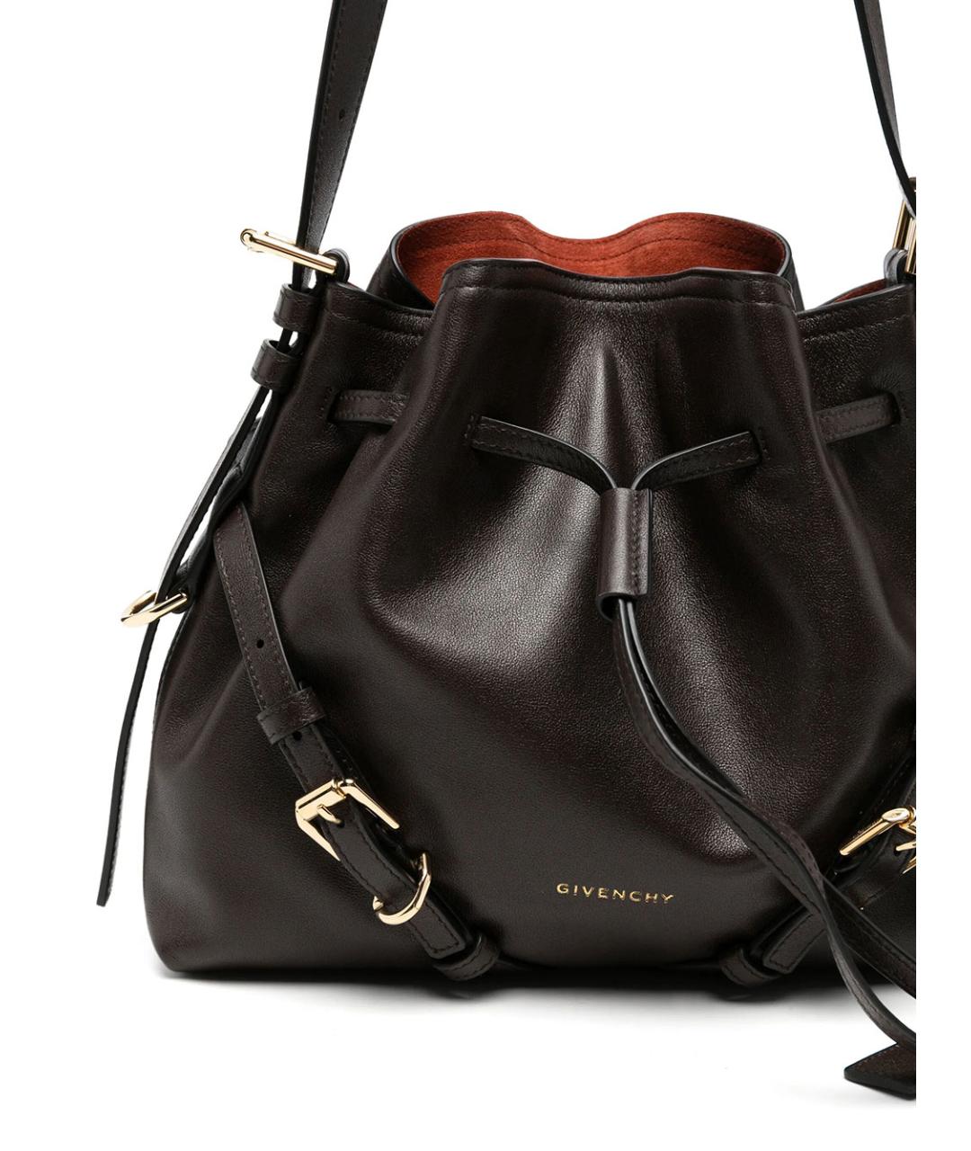 GIVENCHY Коричневая кожаная сумка через плечо, фото 5