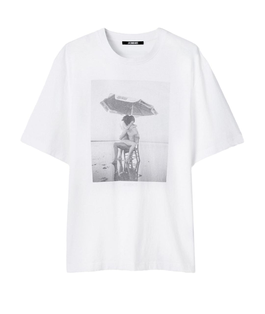 JACQUEMUS Белая хлопковая футболка, фото 1