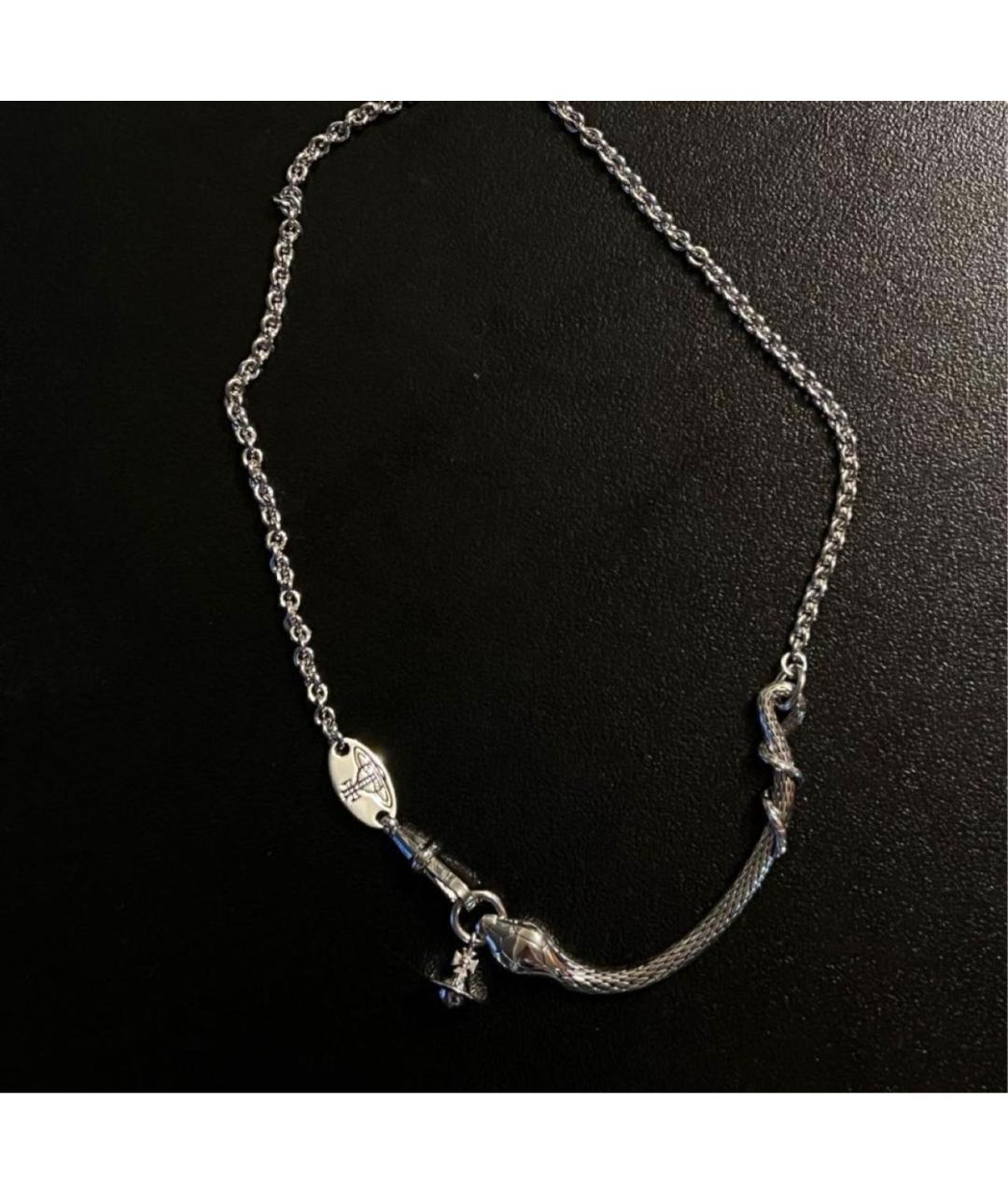 VIVIENNE WESTWOOD Серое латунное колье, фото 2