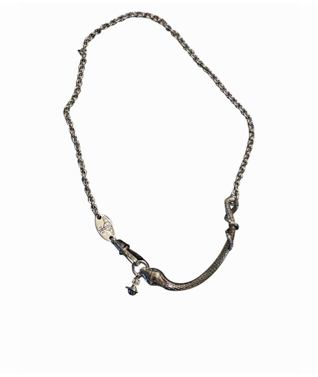 VIVIENNE WESTWOOD Серое латунное колье, фото 5