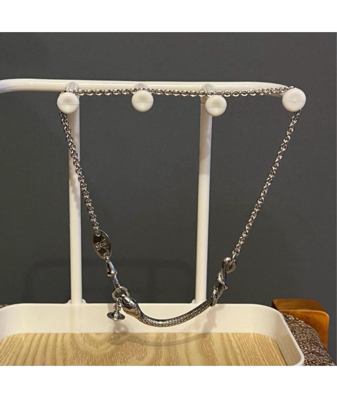 VIVIENNE WESTWOOD Серое латунное колье, фото 4