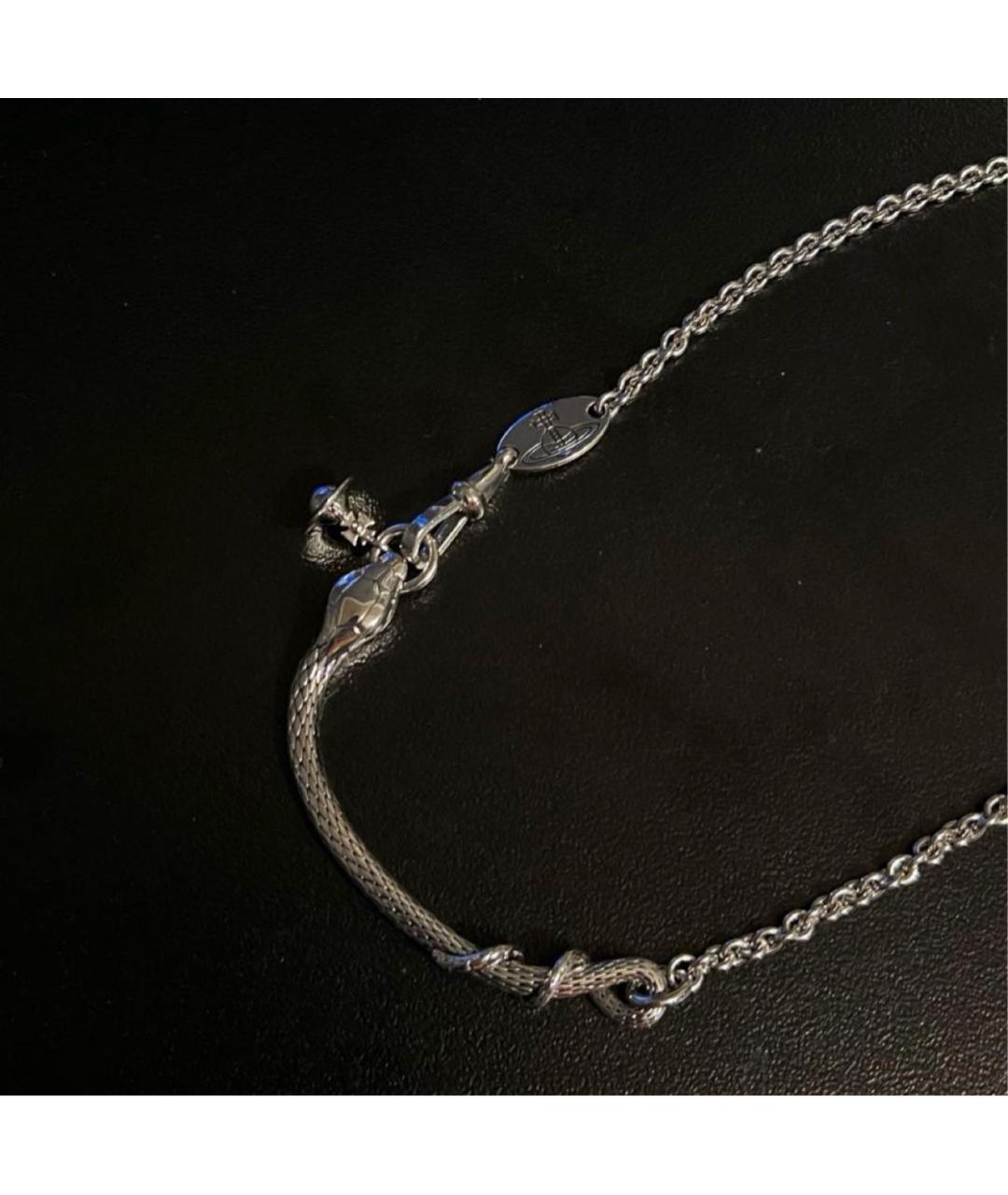 VIVIENNE WESTWOOD Серое латунное колье, фото 3