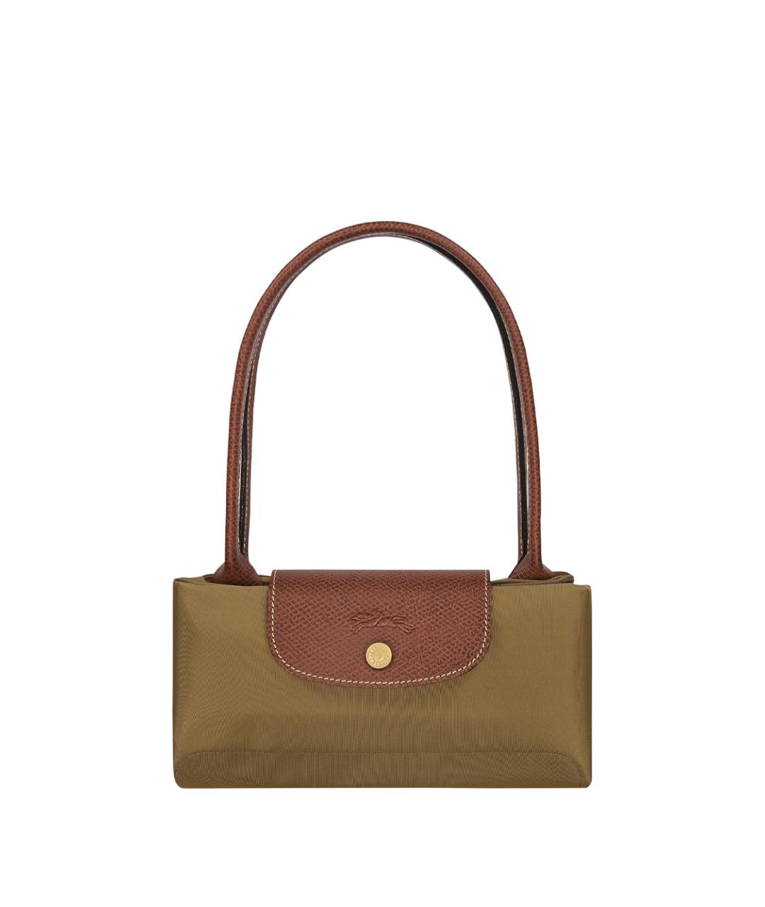 LONGCHAMP Зеленая синтетическая сумка тоут, фото 6