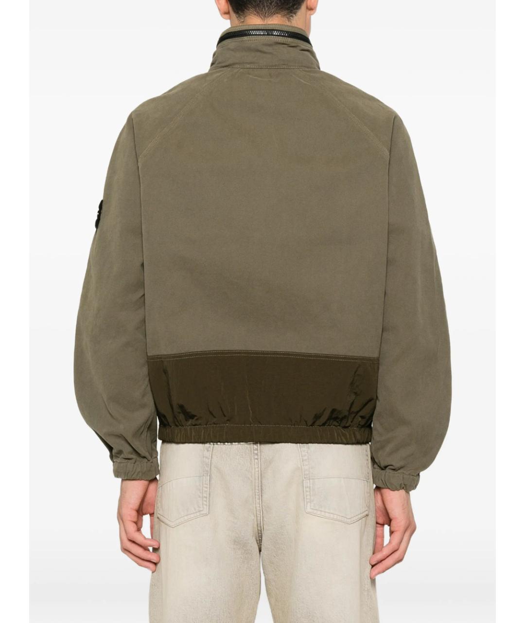 STONE ISLAND Зеленая хлопковая куртка, фото 3