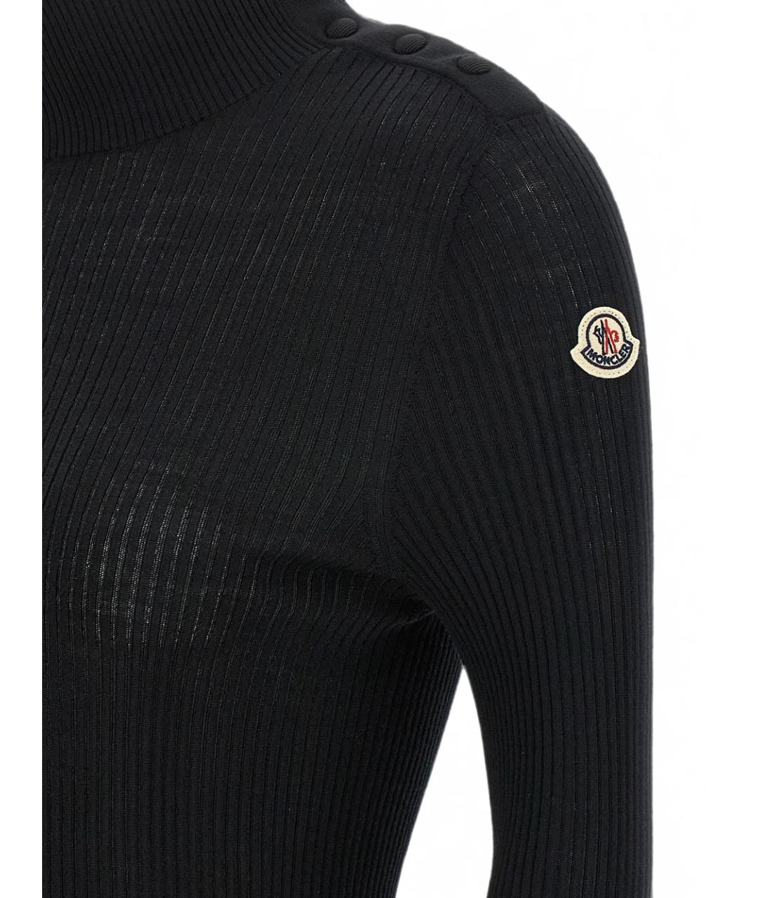 MONCLER Черная шерстяная водолазка, фото 3
