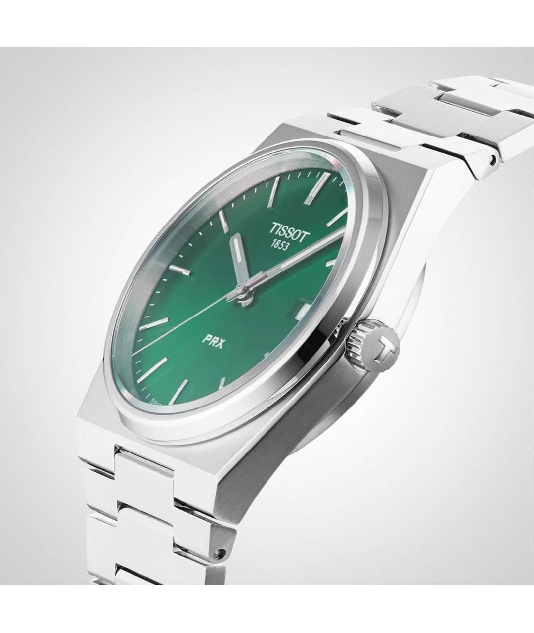 TISSOT Зеленые стальные часы, фото 3