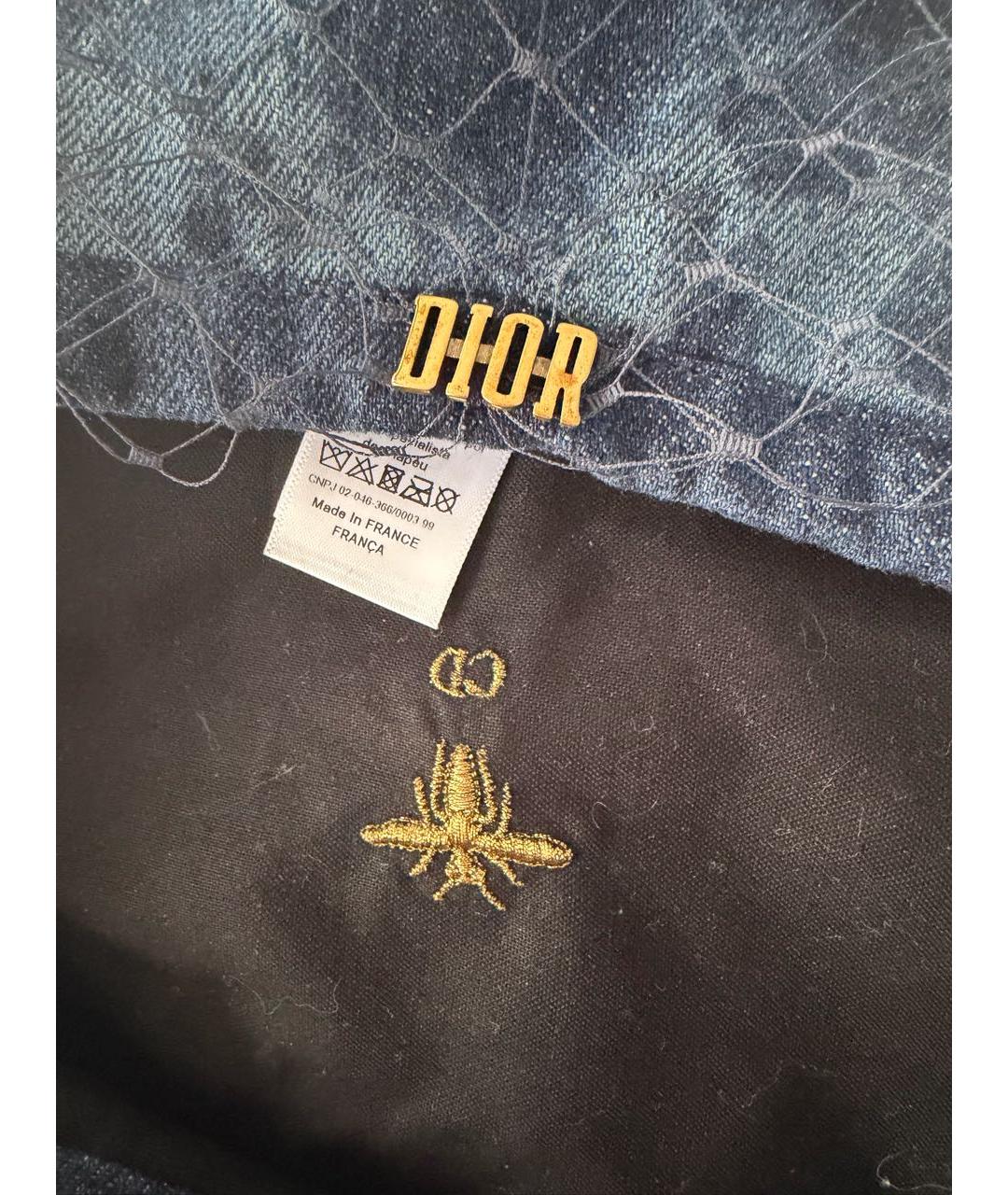 CHRISTIAN DIOR Темно-синяя хлопковая шляпа, фото 5