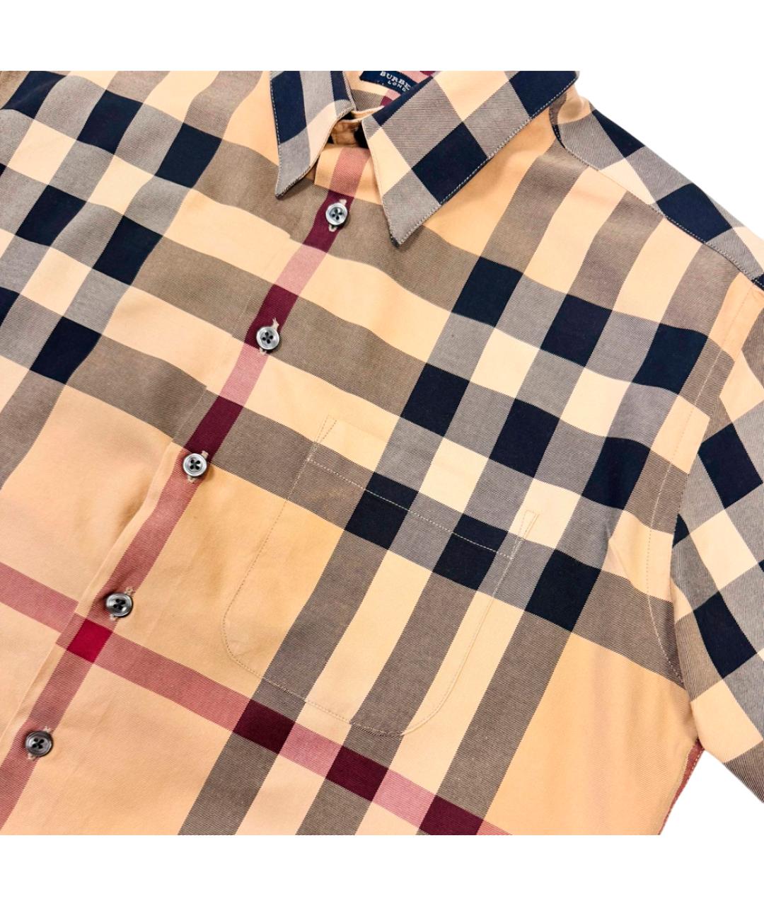 BURBERRY Бежевая хлопковая кэжуал рубашка, фото 4