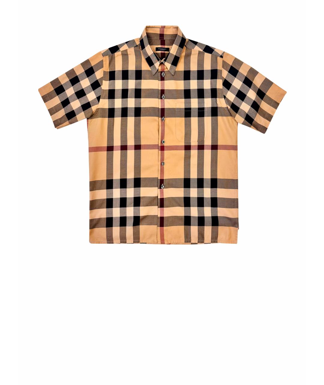 BURBERRY Бежевая хлопковая кэжуал рубашка, фото 1
