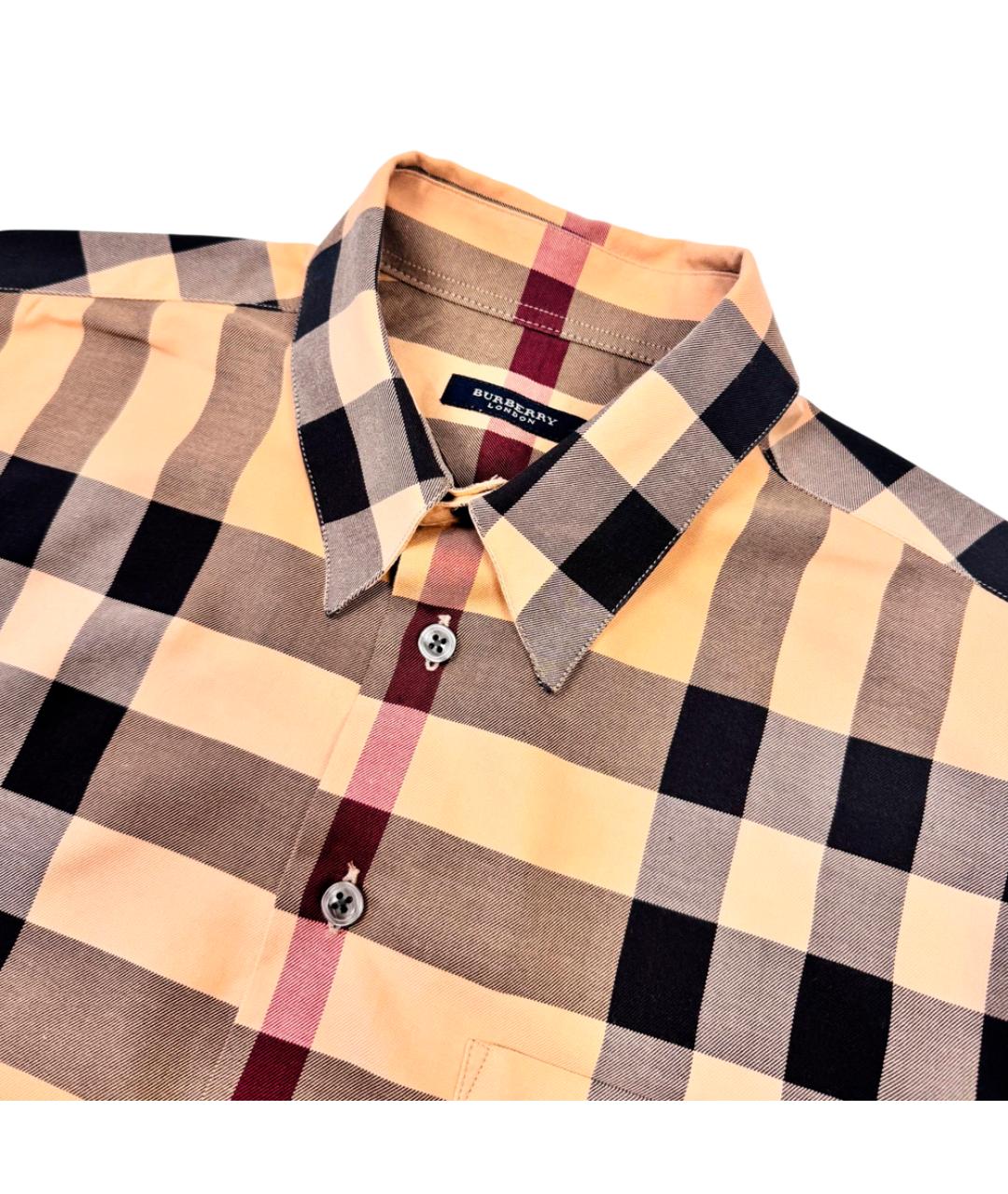 BURBERRY Бежевая хлопковая кэжуал рубашка, фото 3