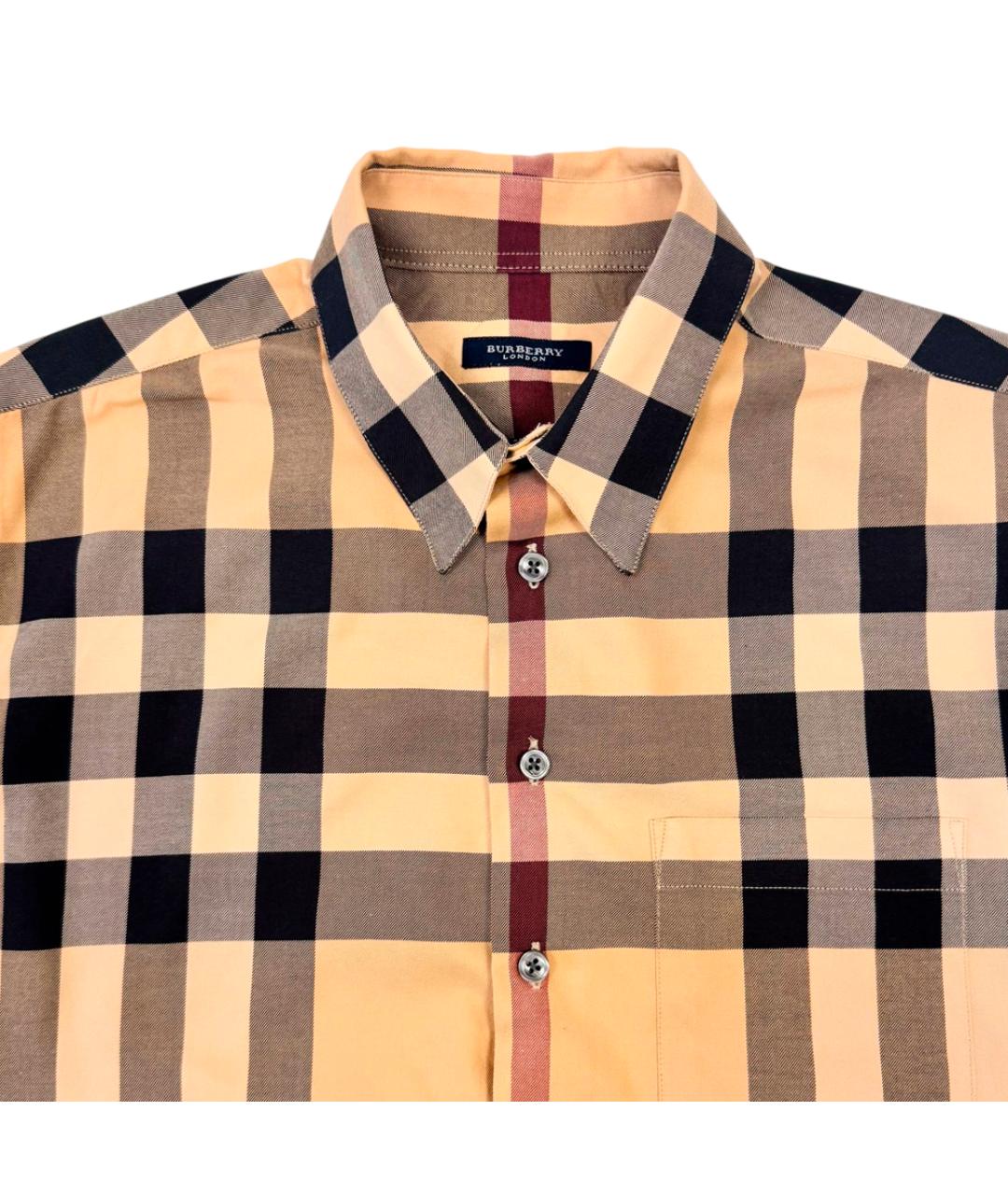 BURBERRY Бежевая хлопковая кэжуал рубашка, фото 2