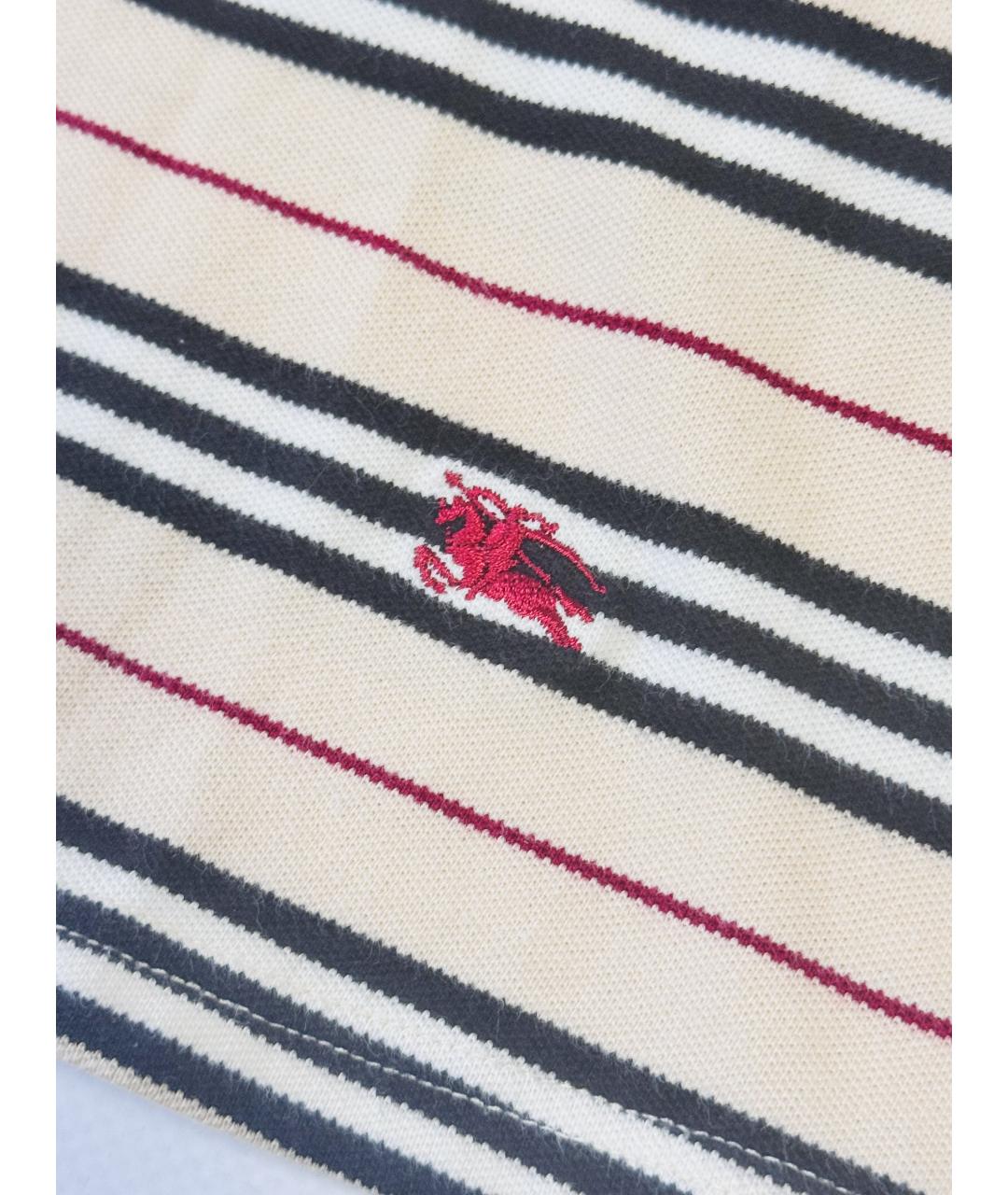 BURBERRY Бежевая хлопковая футболка, фото 3