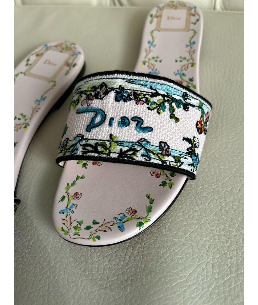 CHRISTIAN DIOR Розовые кожаные шлепанцы, фото 6