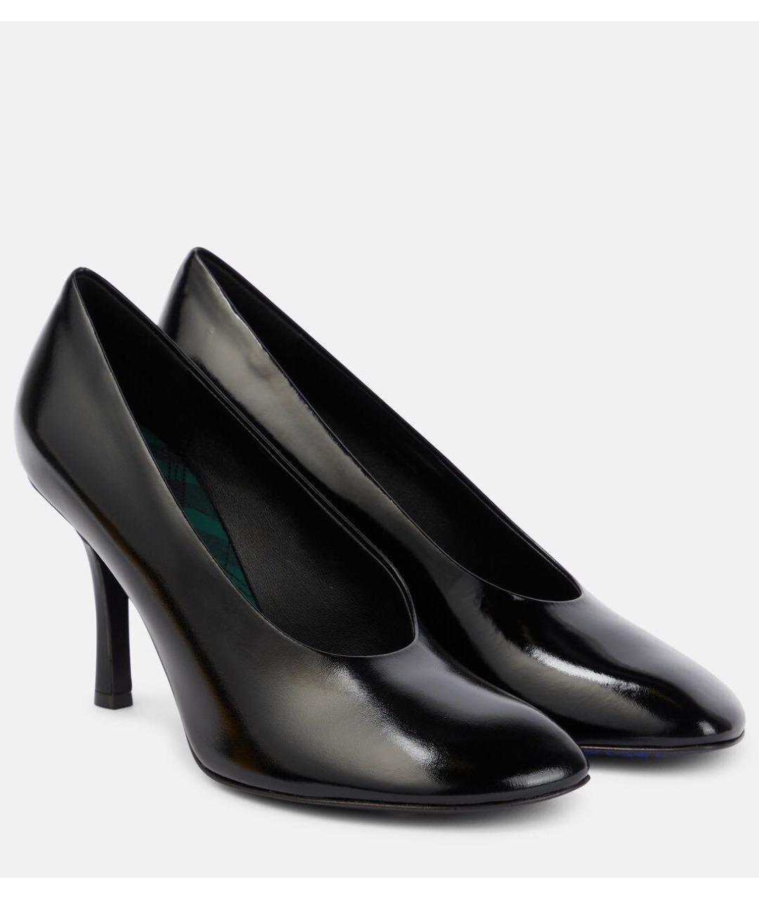 BURBERRY Черные туфли из лакированной кожи, фото 2