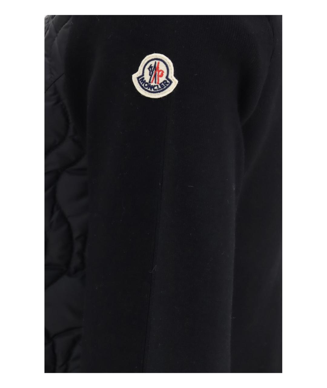 MONCLER Черный шерстяной кардиган, фото 3