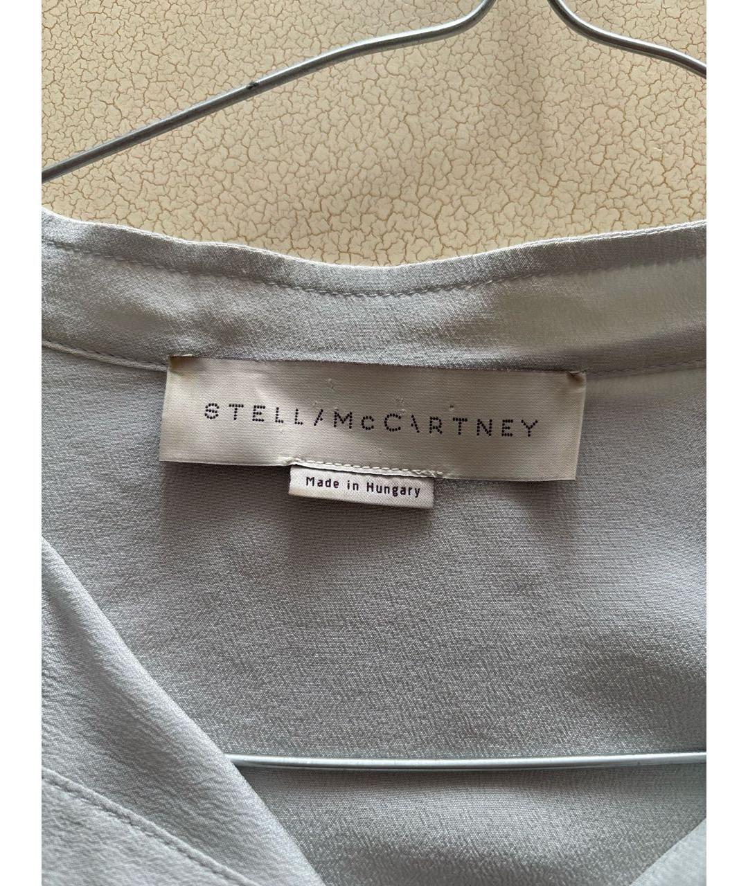 STELLA MCCARTNEY Голубая шелковая блузы, фото 3