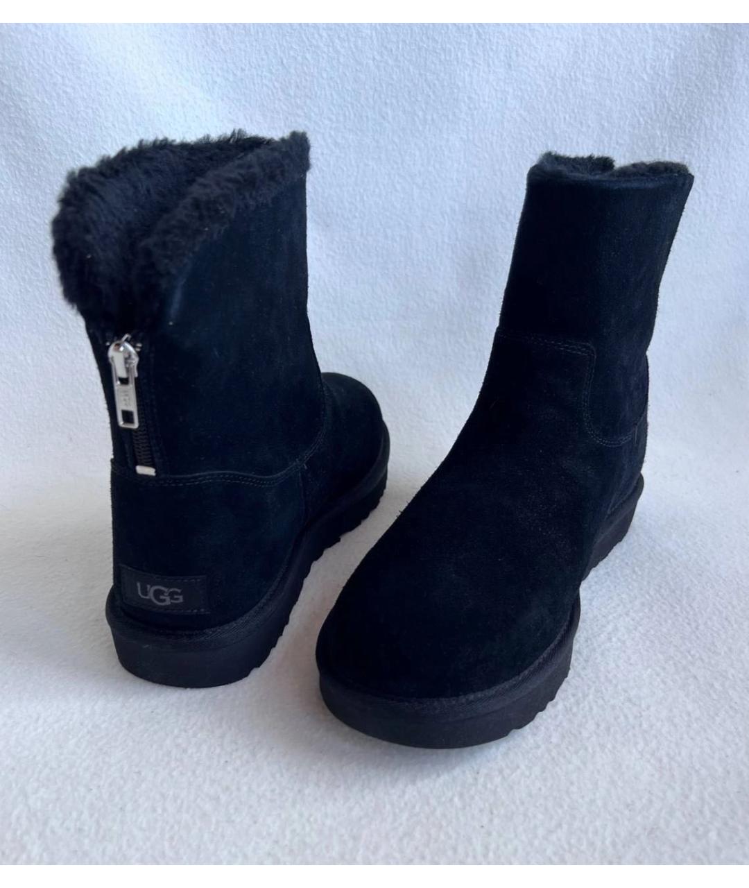 UGG Черные замшевые сапоги, фото 4