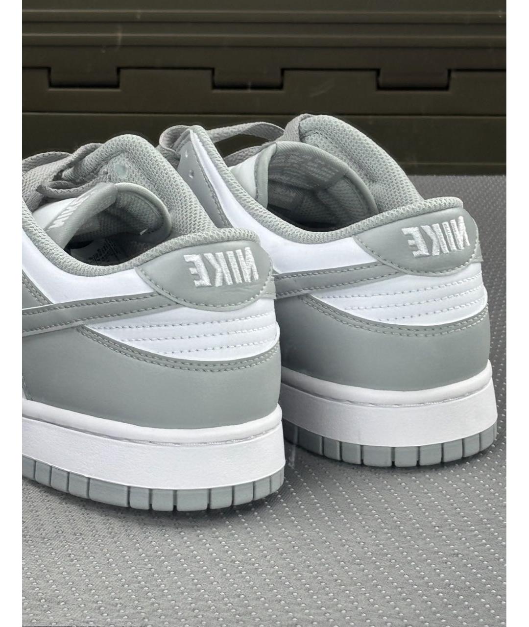 NIKE Серые кожаные низкие кроссовки / кеды, фото 5