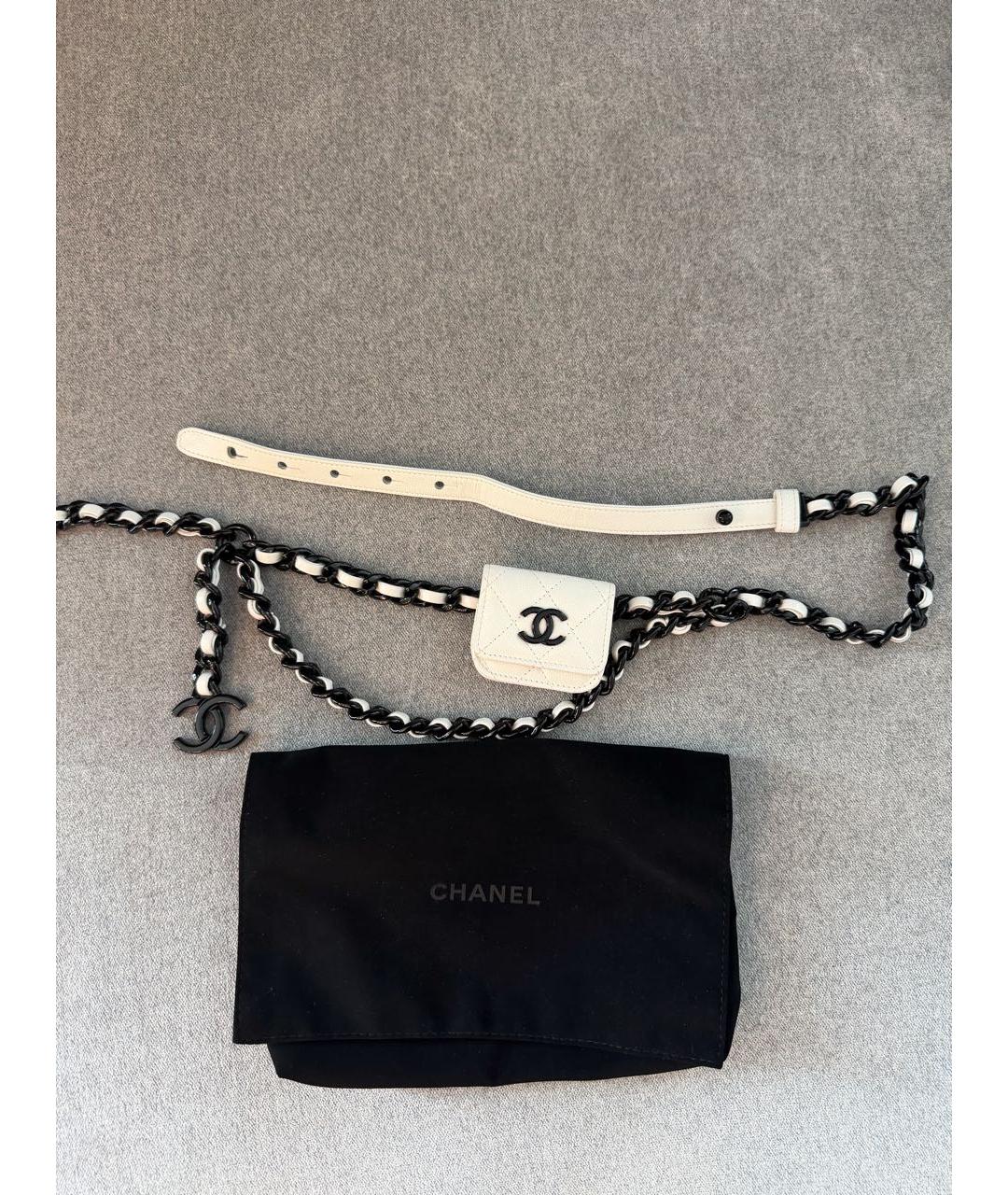 CHANEL Белый ремень, фото 5