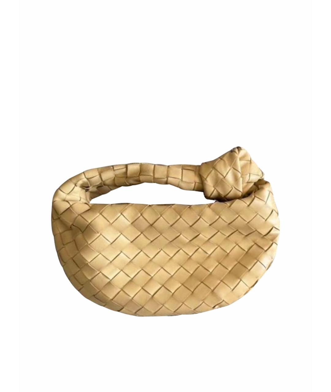 BOTTEGA VENETA Бежевая кожаная сумка с короткими ручками, фото 1