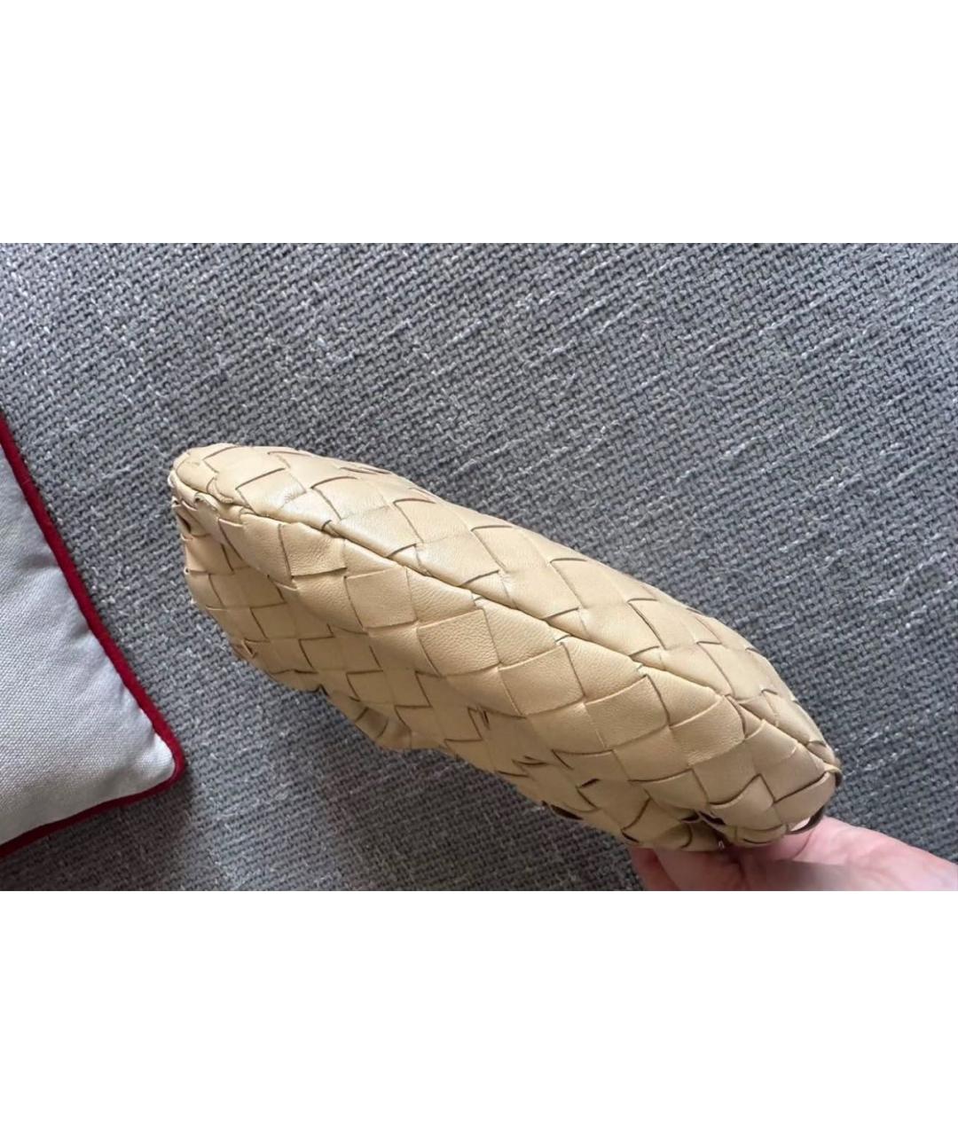 BOTTEGA VENETA Бежевая кожаная сумка с короткими ручками, фото 2