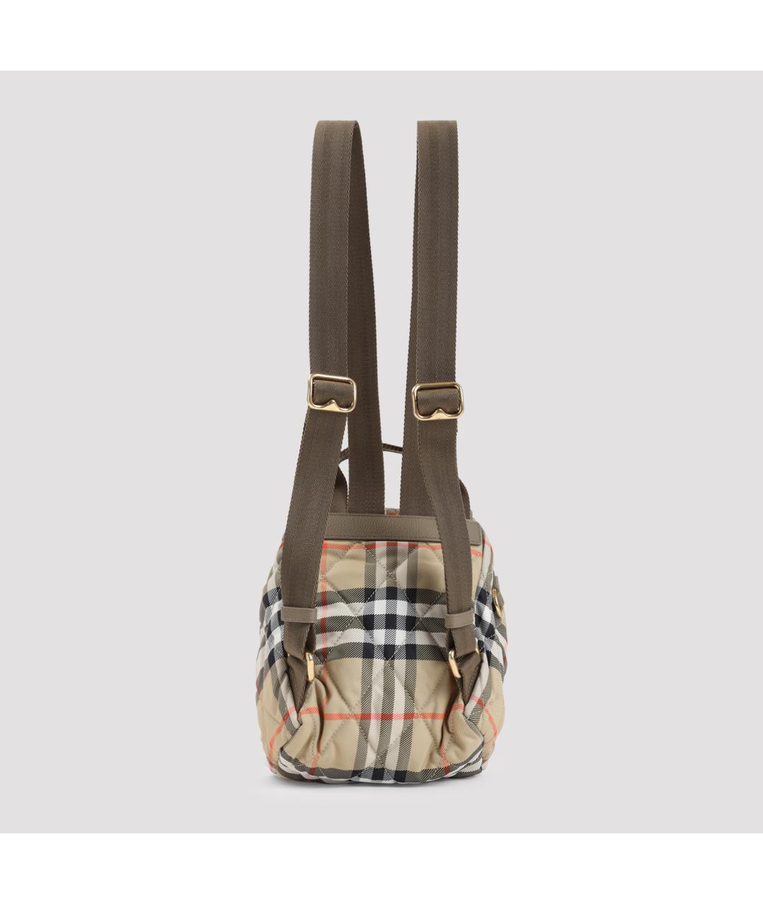 BURBERRY Бежевый канва рюкзак, фото 3