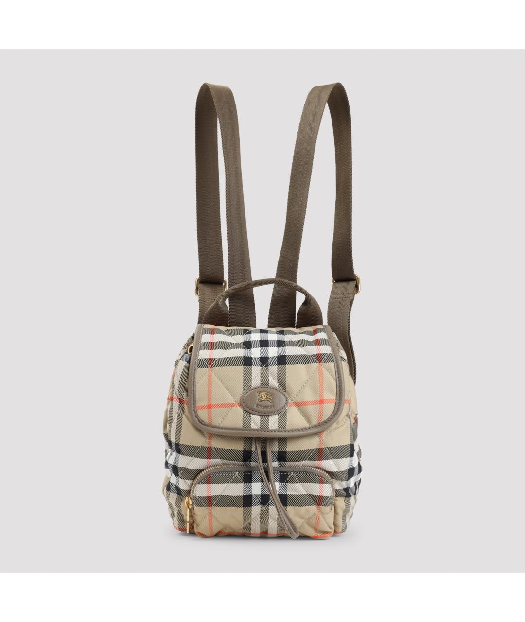 BURBERRY Бежевый канва рюкзак, фото 2