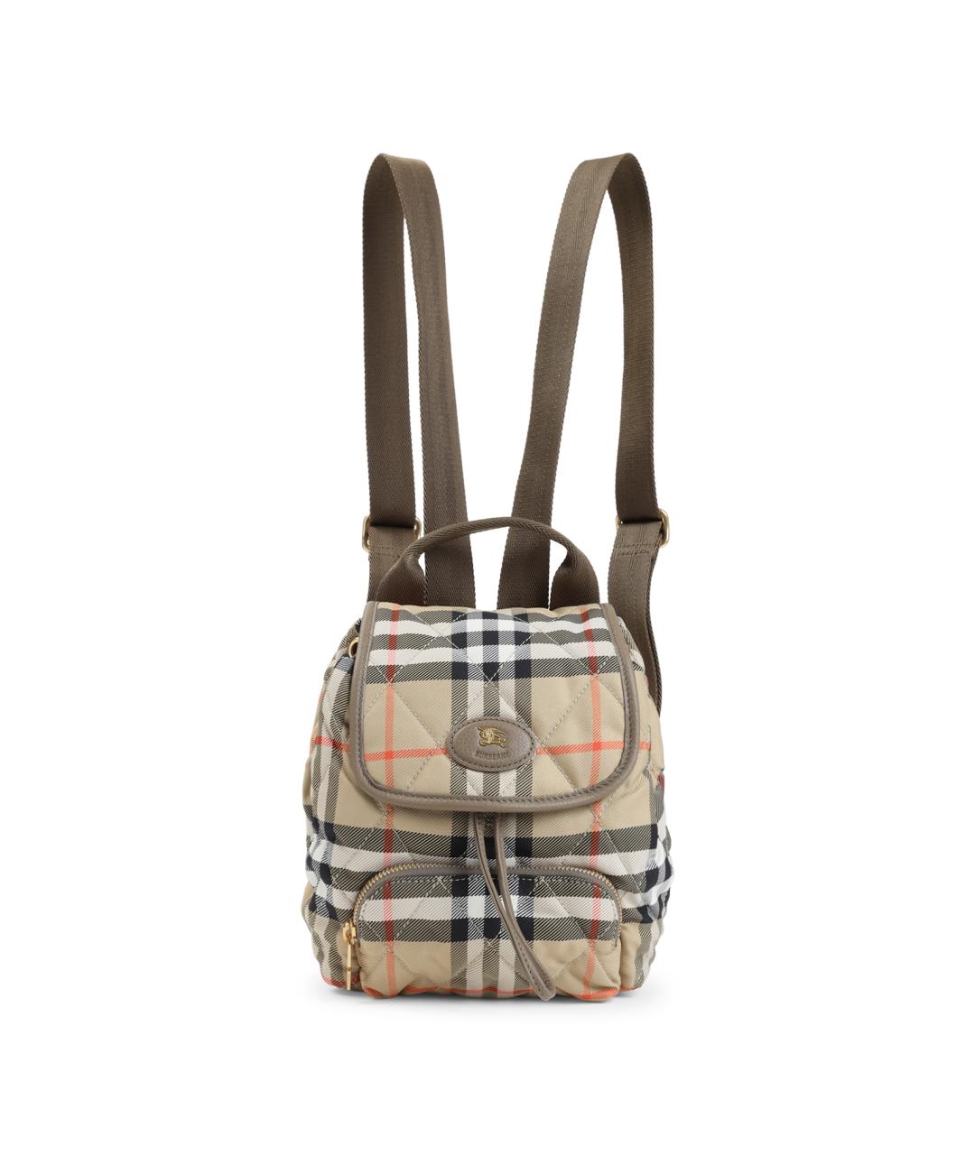 BURBERRY Бежевый канва рюкзак, фото 1