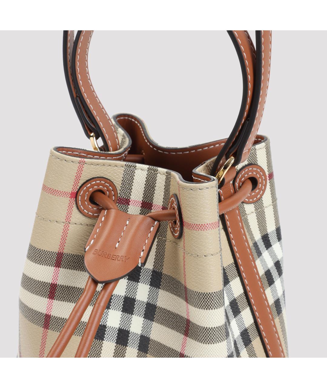 BURBERRY Бежевая канва сумка через плечо, фото 4