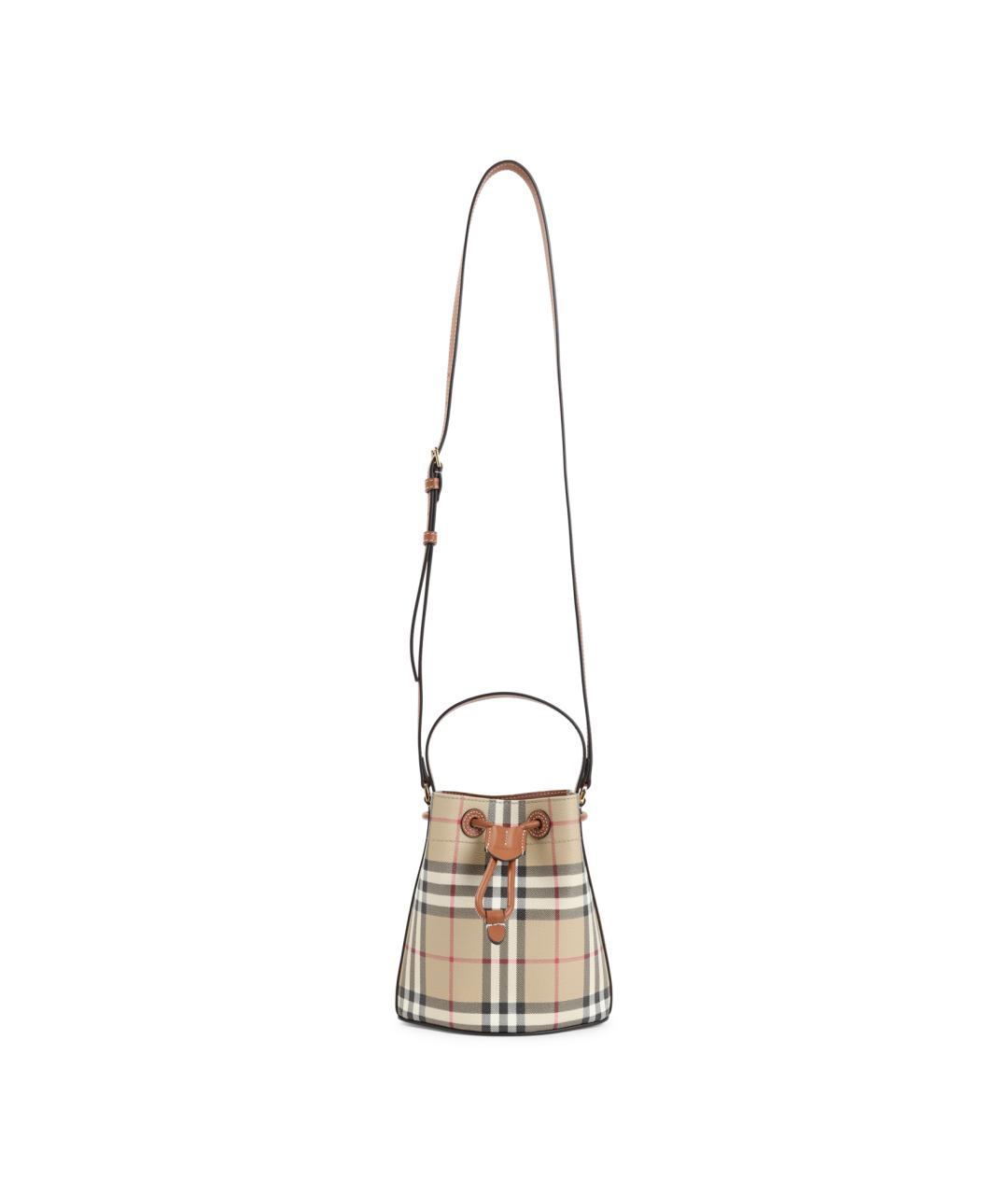 BURBERRY Бежевая канва сумка через плечо, фото 1