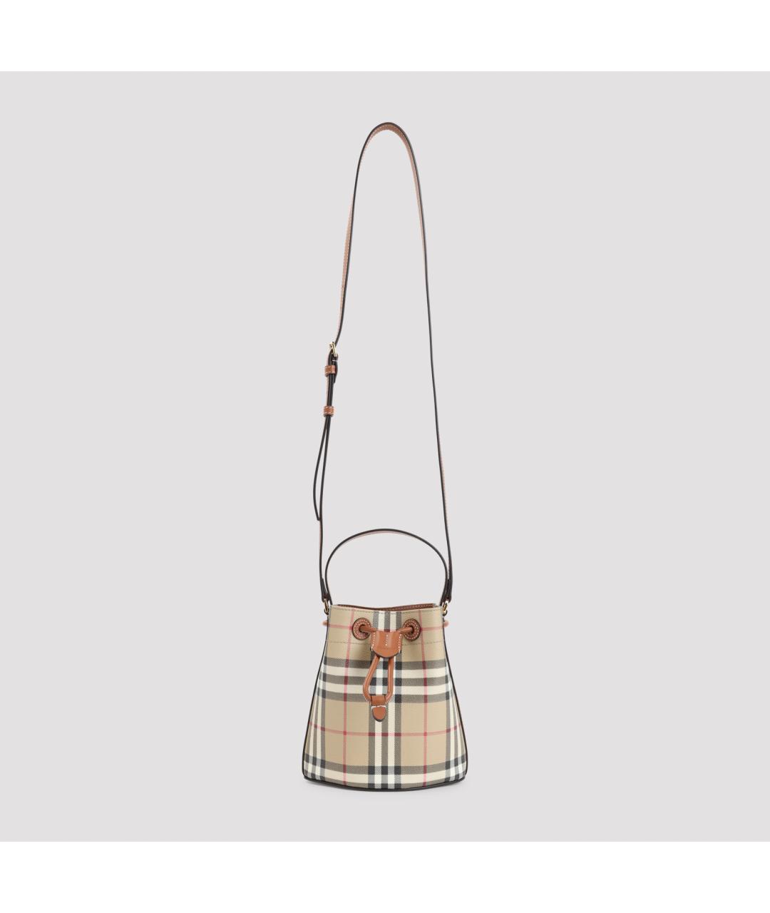 BURBERRY Бежевая канва сумка через плечо, фото 2