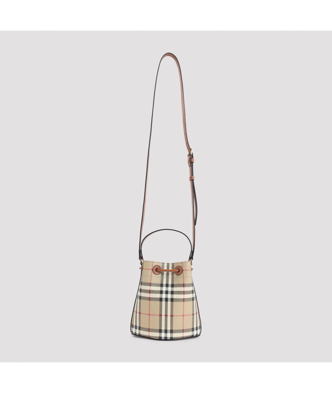 BURBERRY Бежевая канва сумка через плечо, фото 3