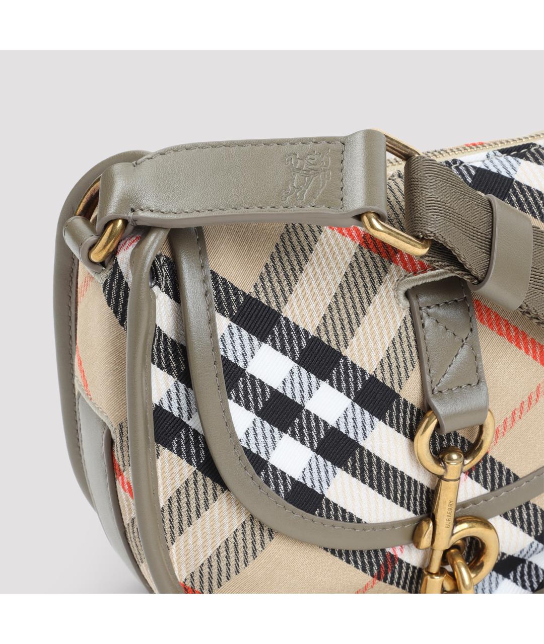 BURBERRY Бежевая канва сумка через плечо, фото 4