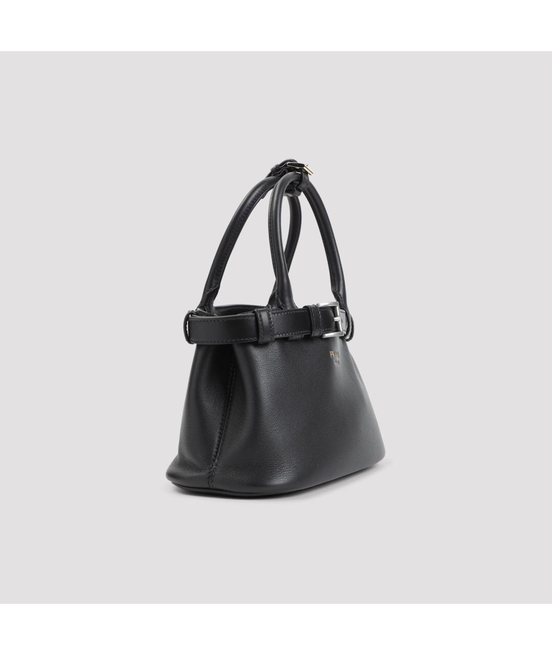 PRADA Черная кожаная сумка тоут, фото 4