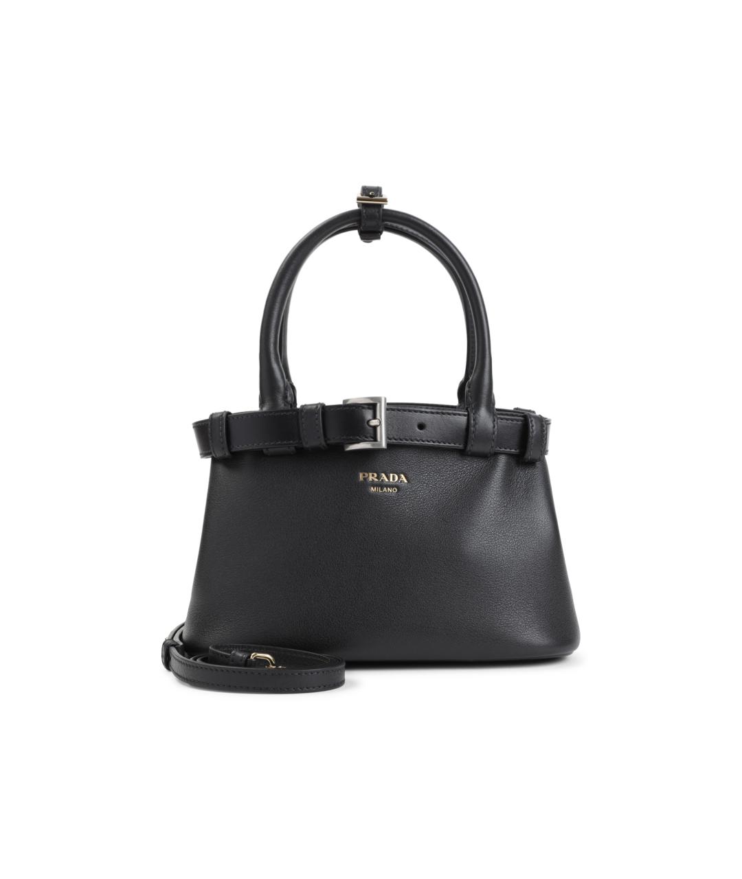 PRADA Черная кожаная сумка тоут, фото 1