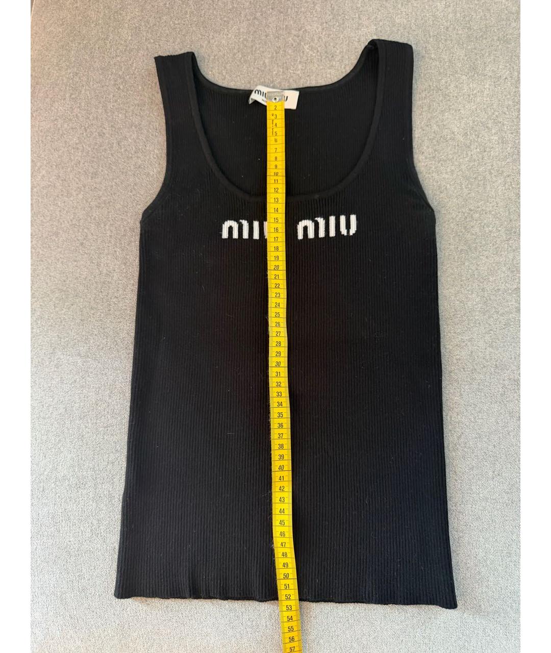 MIU MIU Черная майка, фото 3