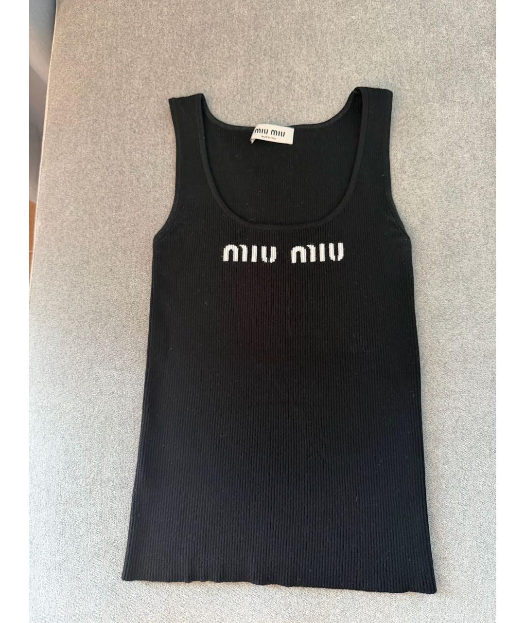 MIU MIU Черная майка, фото 6