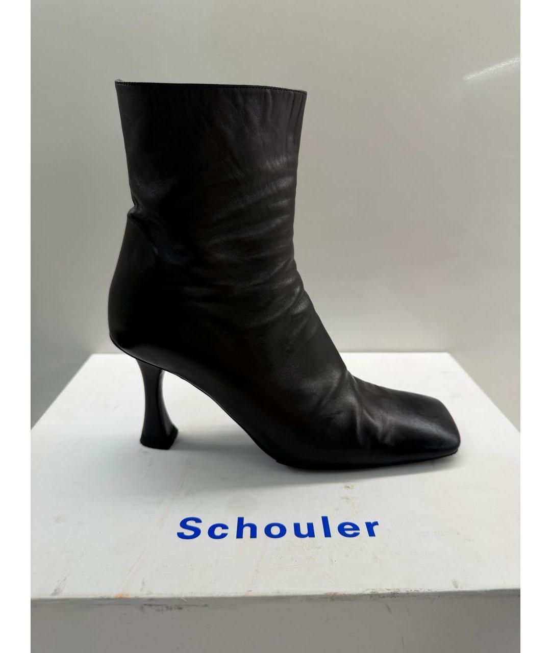 PROENZA SCHOULER Черные кожаные ботильоны, фото 5