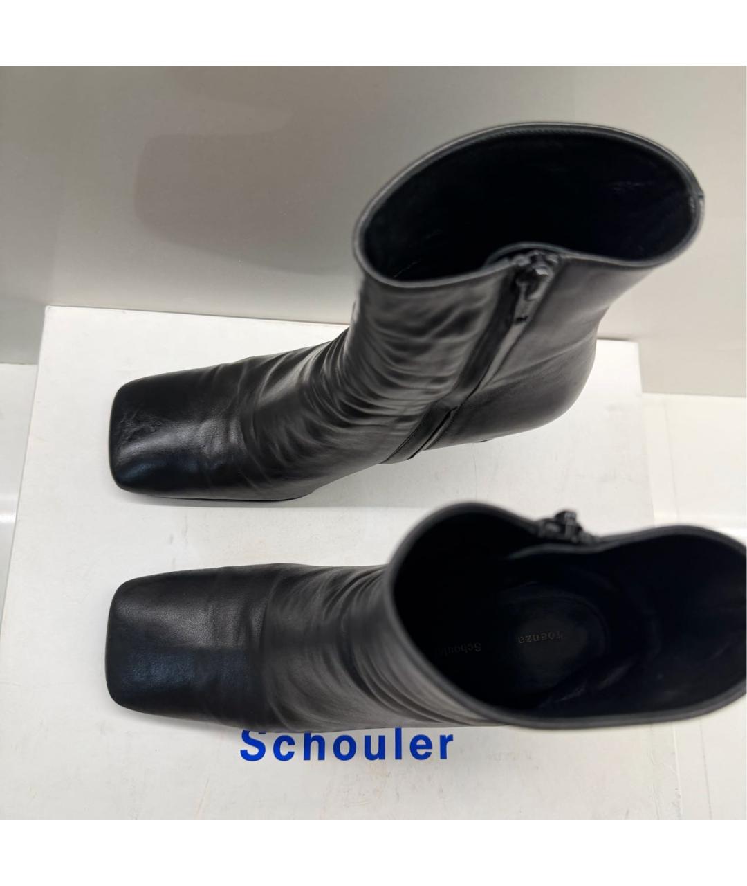 PROENZA SCHOULER Черные кожаные ботильоны, фото 3