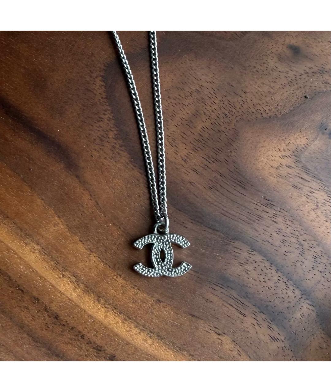 CHANEL Серебряное металлическое колье, фото 2