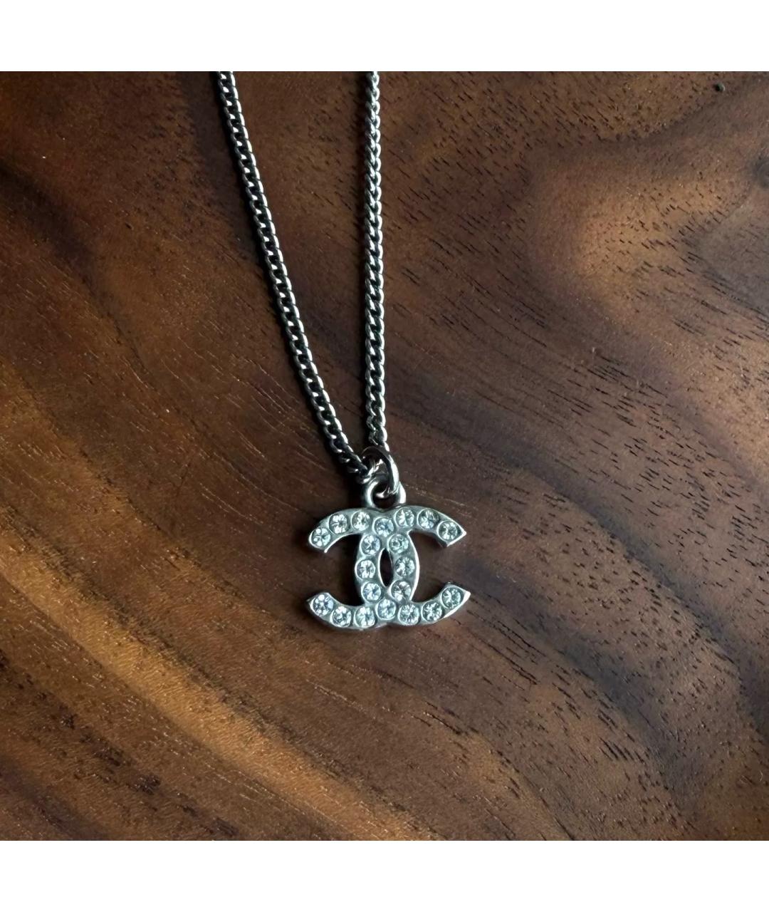 CHANEL Серебряное металлическое колье, фото 10